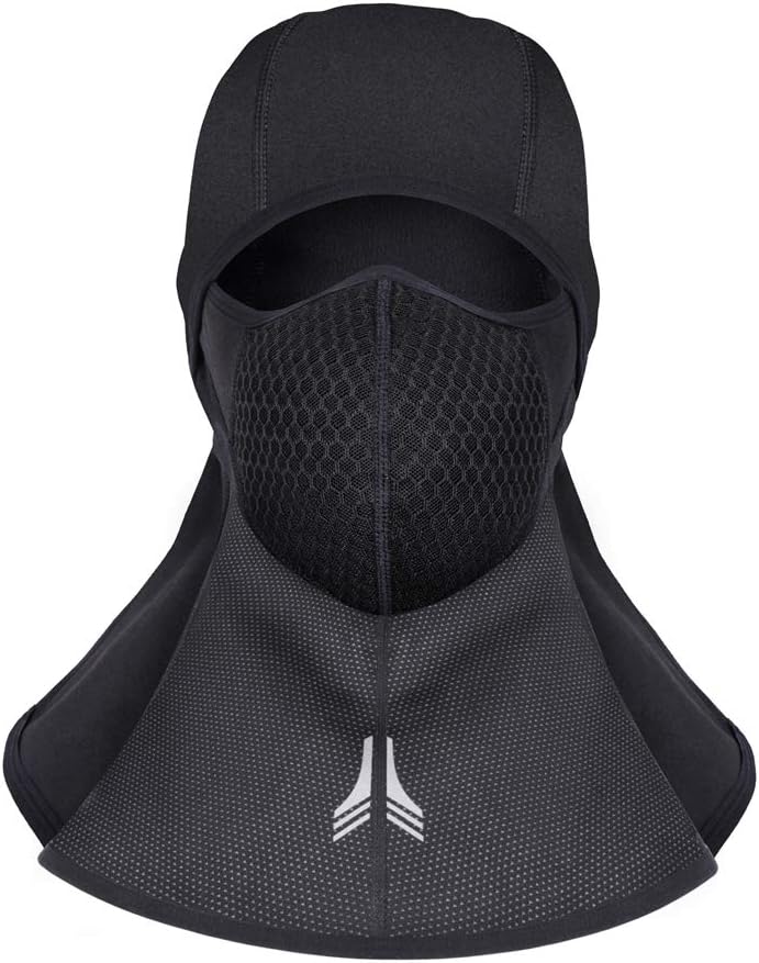LinGear Balaclava Ski Mask for Men Women Cold Weather Face Mask Hood Balaclava Neck Warmer Breathable Thermal Waterproof Windproof for Winter Sports Skiing Snowboarding Motorcycling Hiking - Black