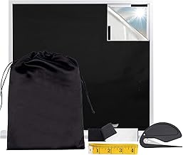 Persianas blecaute portáteis, cortinas blackout para janela de viagem, persianas blackout temporárias, cortinas bloqueadoras de luz sem perfuração, persianas de janela cortáveis DIY com fitas de gancho e laço para berçário (300 x 145 cm)