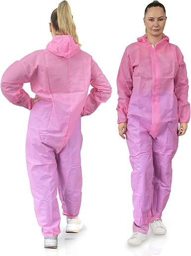 Disposable Coveralls. Pink Overalls 