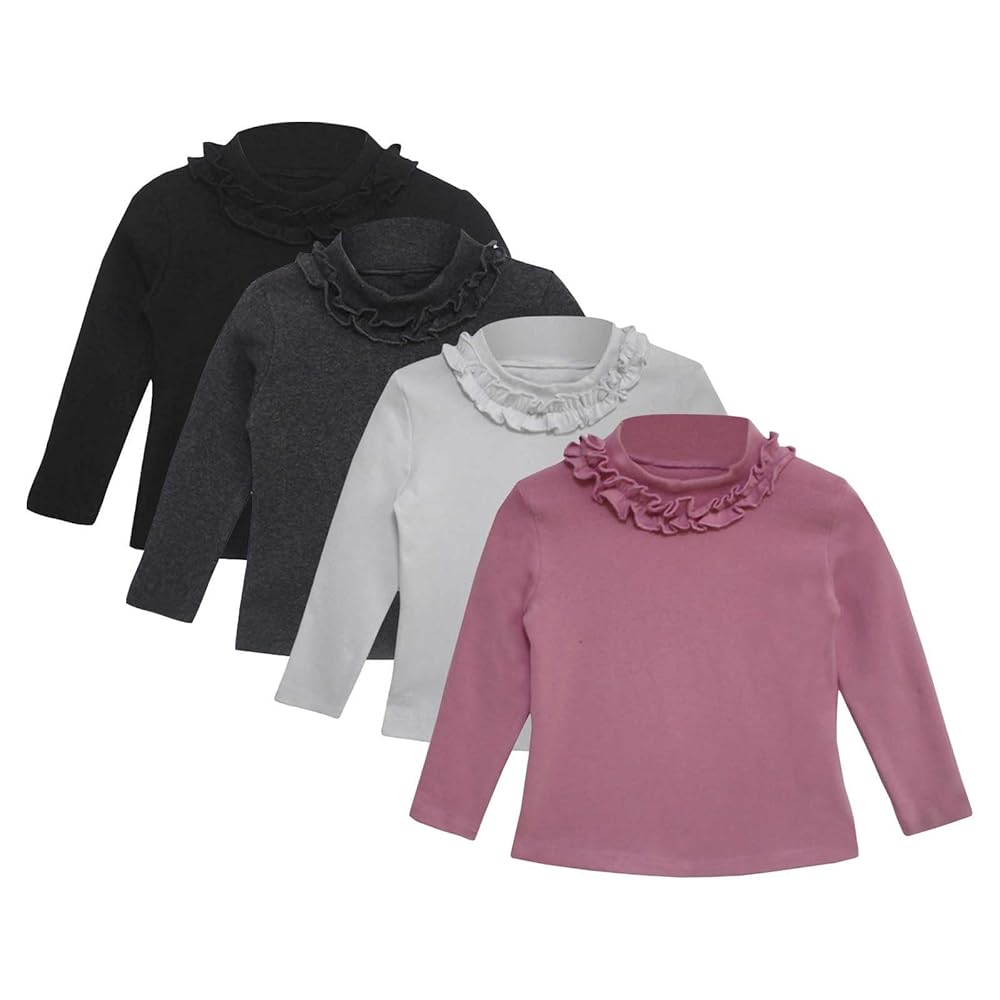 Amazon.com: Toddler Baby Girls Cotton Long Sleeve Turtleneck