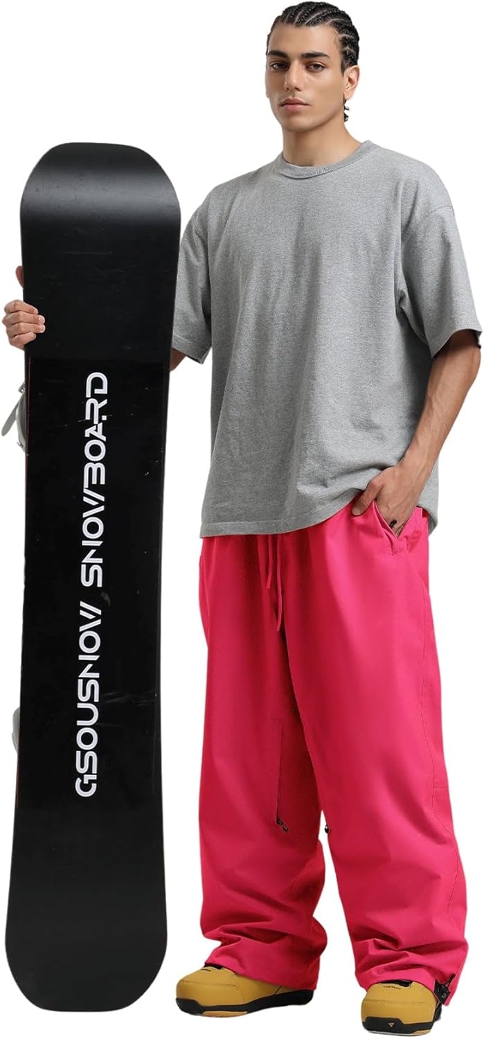 GSOU SNOW Men Women Snow Pants Baggy Snowboard Pant Ski Loose Waterproof Windproof Warm for Winter - Image 2