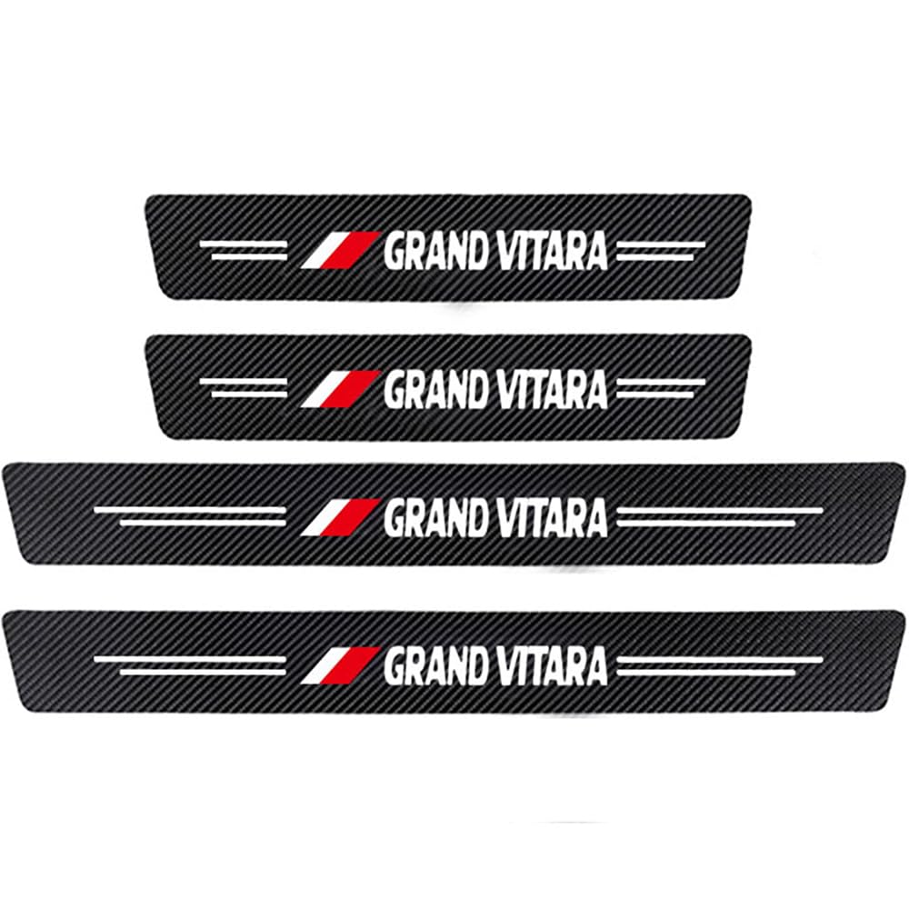 Sdyayfge Normal 4Pcs Kick Plates Car Door Sill Protector,For Suzuki Grand Vitara