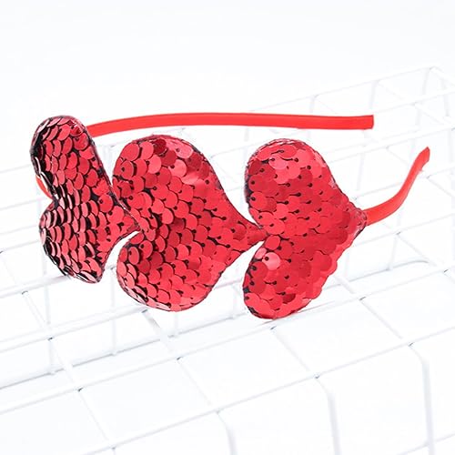 Miniatura 2 de 2 diademas de corazón para el día de San Valentín, diadema de amor, diadema de corazón rojo, bandas para el cabello para mujer, disfraz de