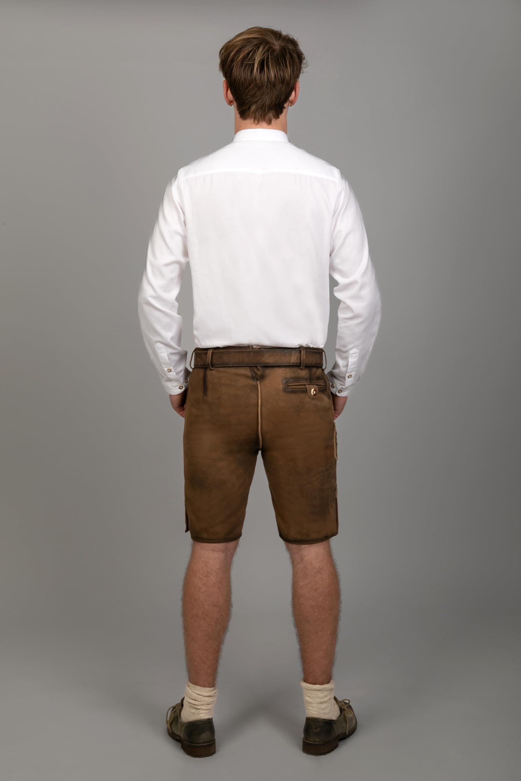 Edelnice Trachtenmode hochwertige Kurze Trachtenlederhose Markus aus Wildbockleder Gr. 46-66