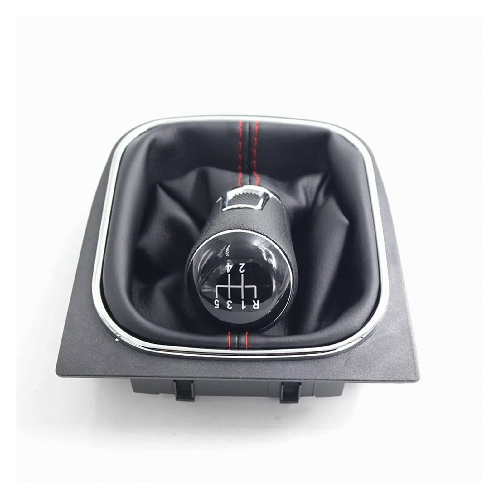 Lozopmtmld 5 Speed Red Thread Gear Shifter Knob For Vw For Golf 5 6 Mk5 For Gti Upgrade