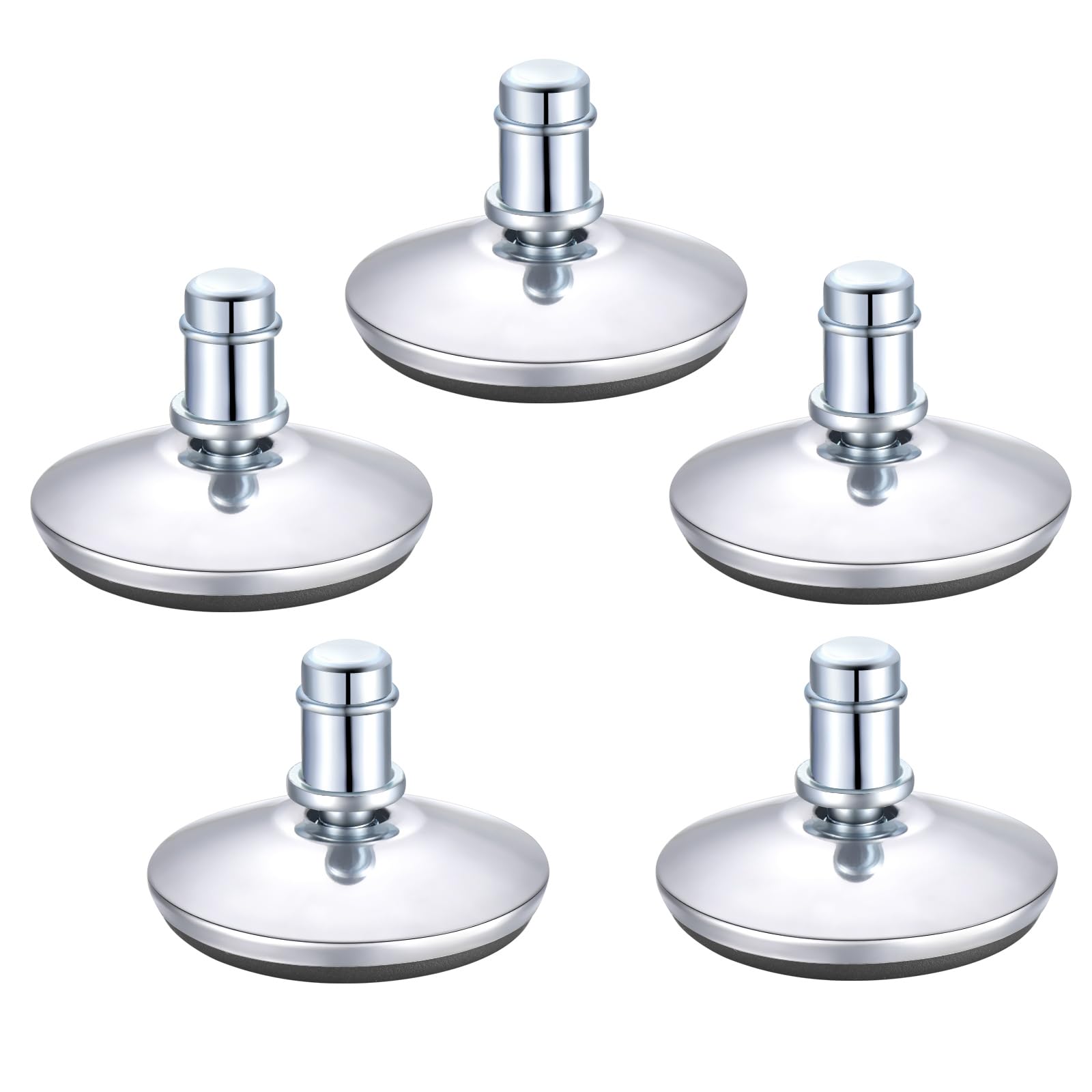 5PCS Bell Glides Low Proffile Replacement Office Chair or Sturdy Stool Swivel Caster Wheels Furniture Sliders to Fixed Stationary Castors Stool Bell Glides - Image 2