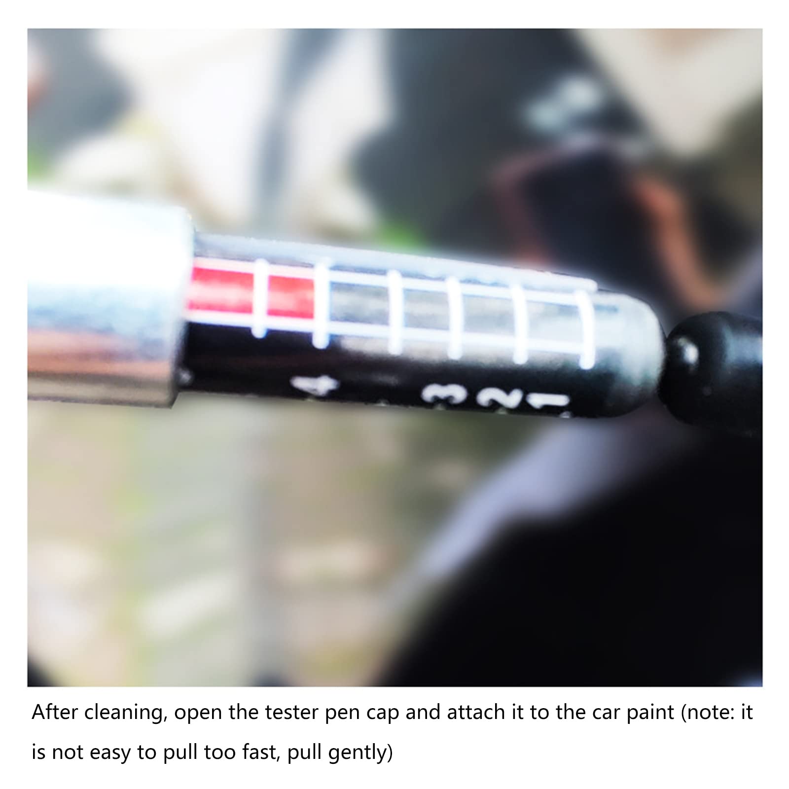 DIIOOMIEEU Portable Paint Thickness Tester Meter Gauge Paint Coating Tester Car Body Damage Detector Crash-Test Check 13.7cm/5.4in