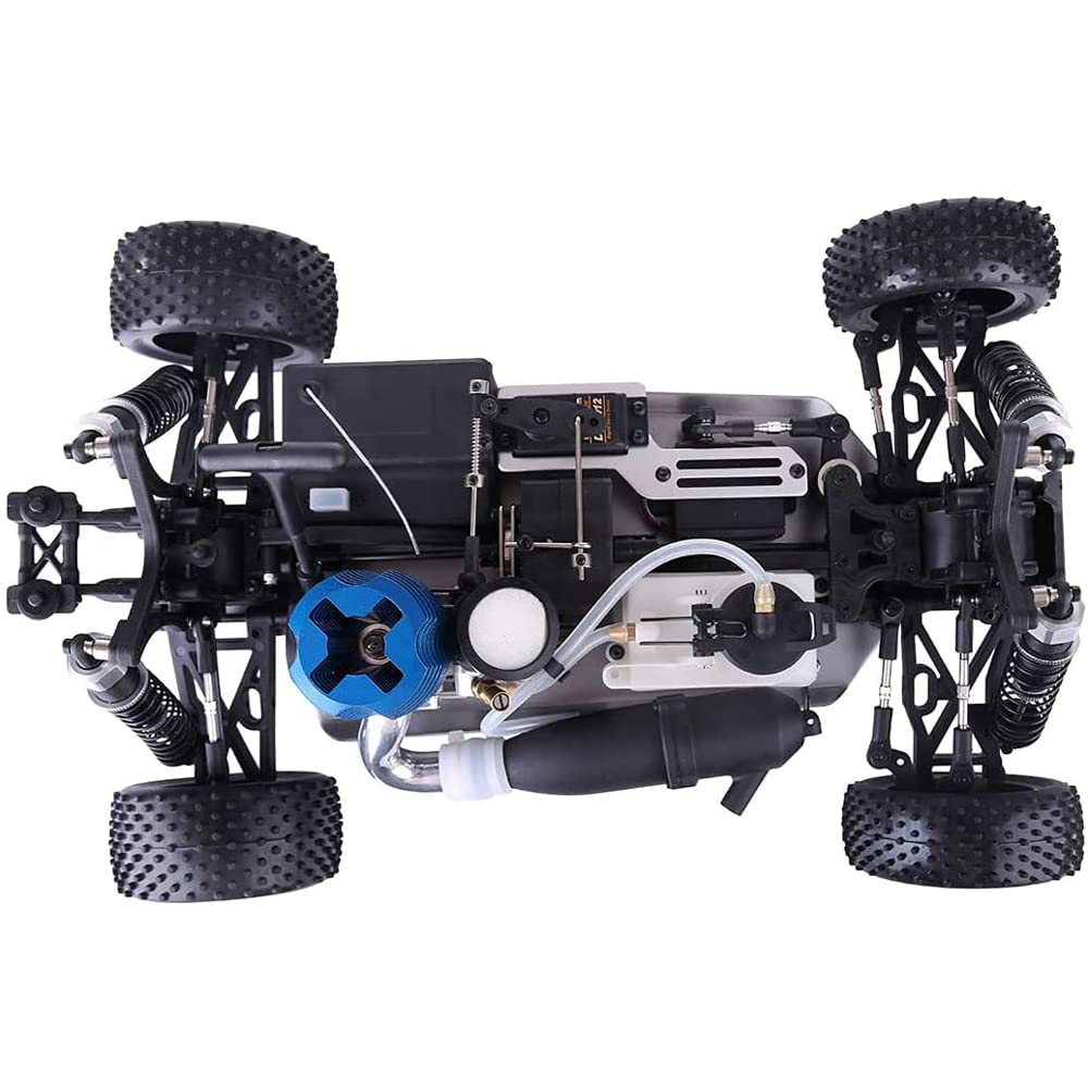 RC Truck 4WD 60KM/U High Speed Offroad Pojazd terenowy z silnikiem Nitro, 2.4G zdalnie sterowany samochód wspinaczkowy dla dorosłych, zbiornik paliwa 80cc o dużej pojemności, 2 biegi, RT