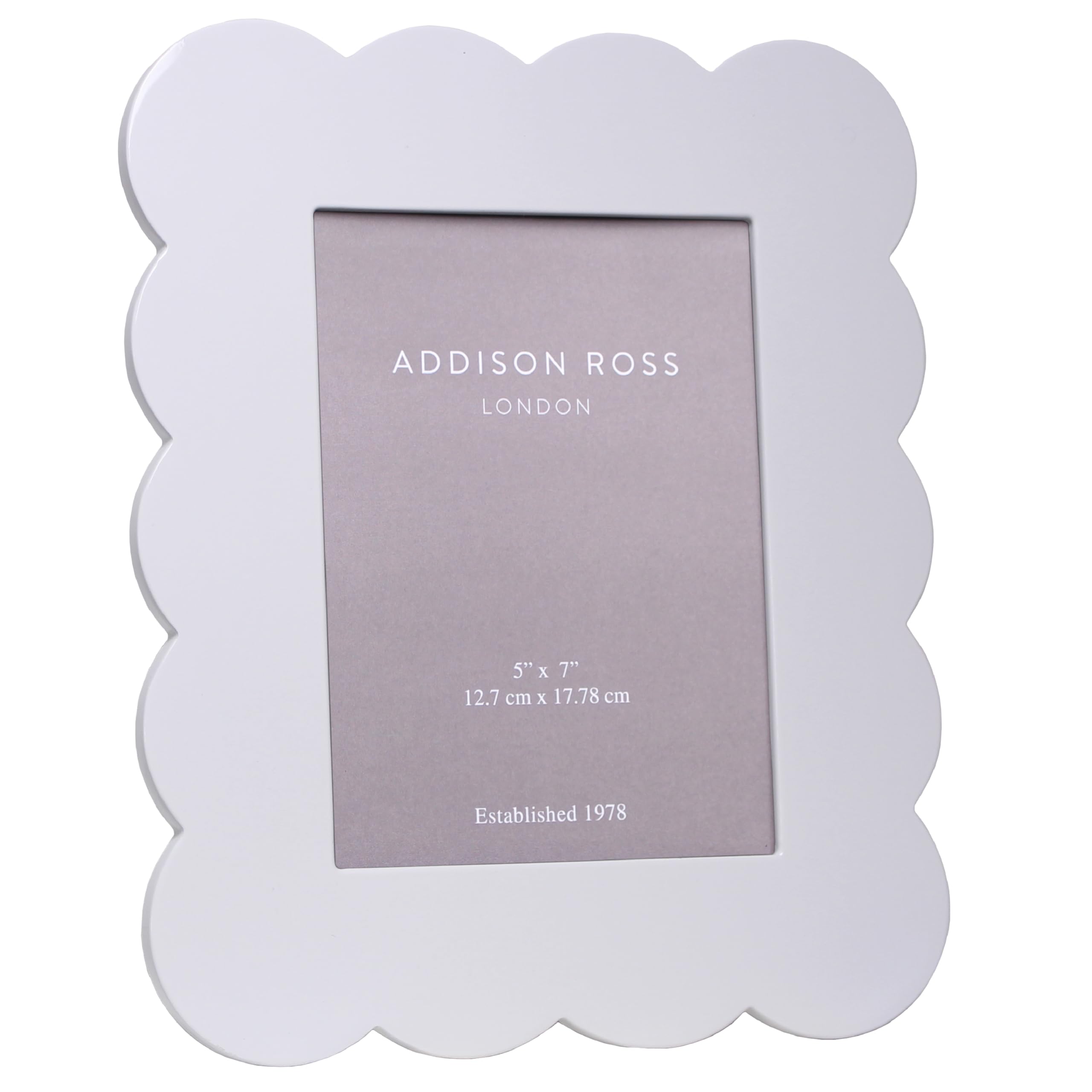 Addison Ross Ltd Uk White Scalloped Lacquer Photo Frame