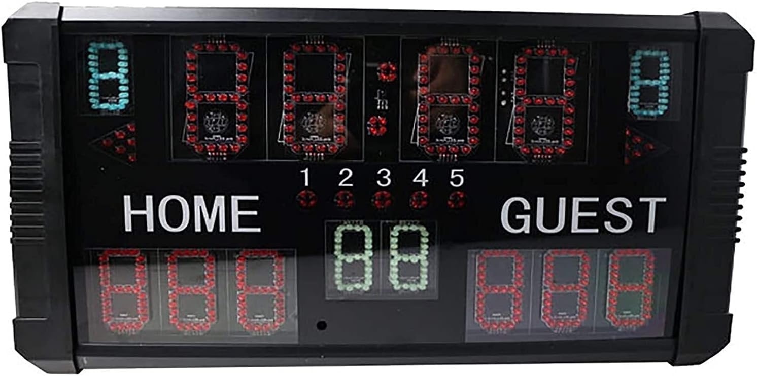 Scoreboard 14 Basketball Scoreboard Game Scoreboard Remote Control 14/24 Second Countdown Timer Scoreboard Practical,