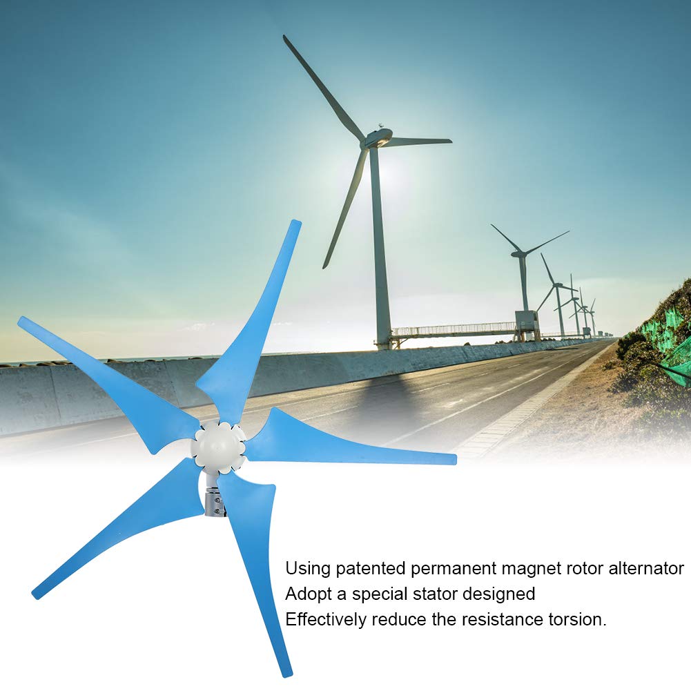 Keenso 5 Kit per Generatori di Eolico a 5 Ala/alta affidabilità per 400 W per Lampioni - Setup Veloce, Adatto Agli Appassionati di Energie Rinnovabili