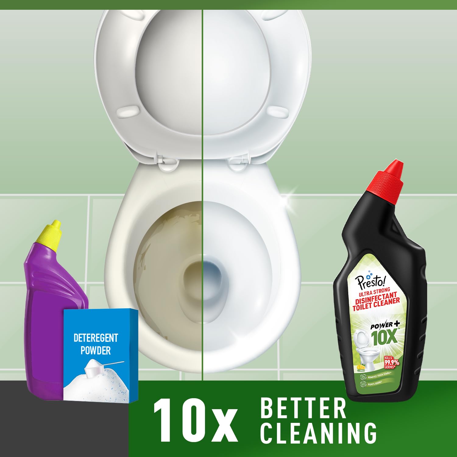 Amazon Brand - Presto! Ultra Strong Disinfectant Toilet Cleaner 1L | Citrus - Image 5 thumbnail