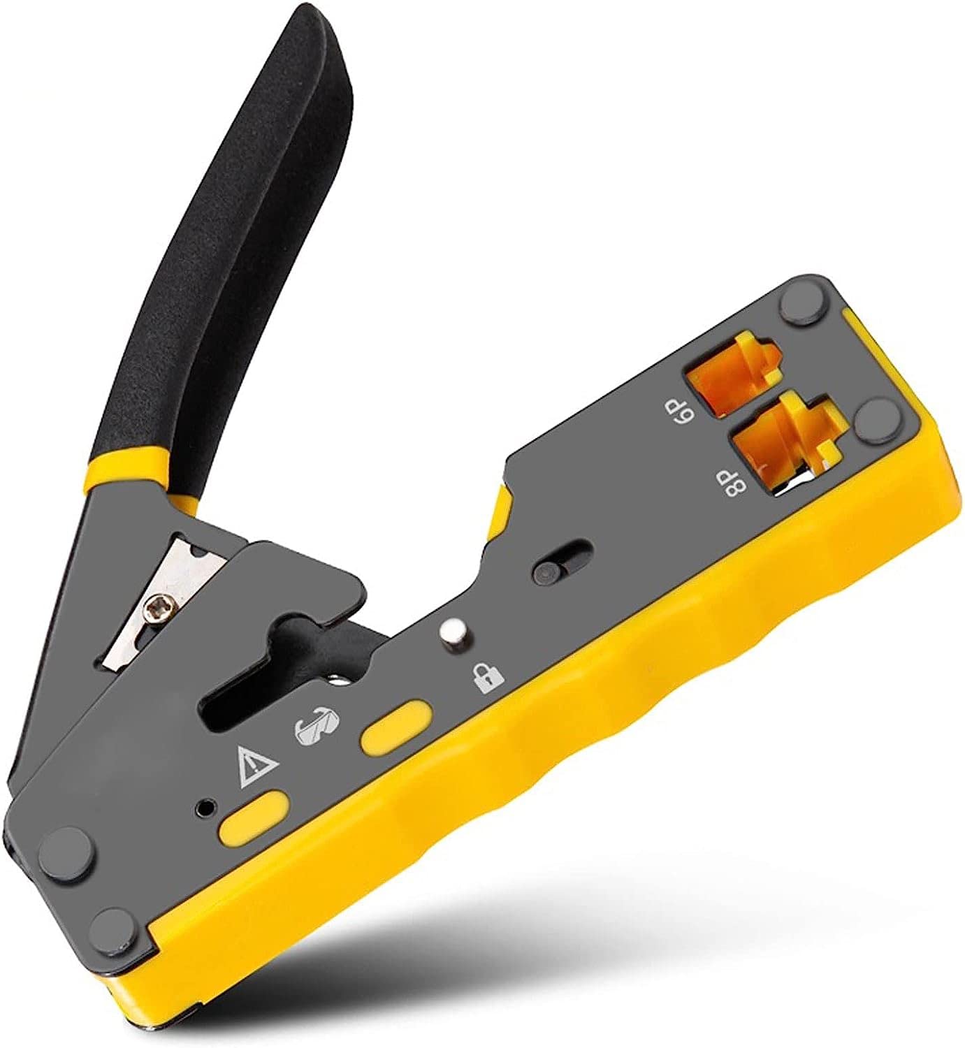 Herramienta de crimpado Mini Herramienta de Red integrada Multifuncional Crimpadora de Cables Terminal de Cable Ethernet Alicates peladores de crimpadora de Cables
