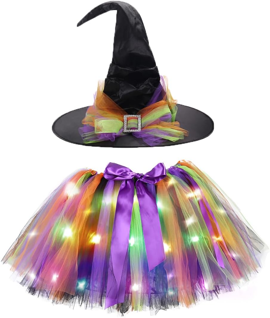 Tutu Dreams Halloween Witch Tutu Outfit for Women Free Size Halloween Party Dress Up