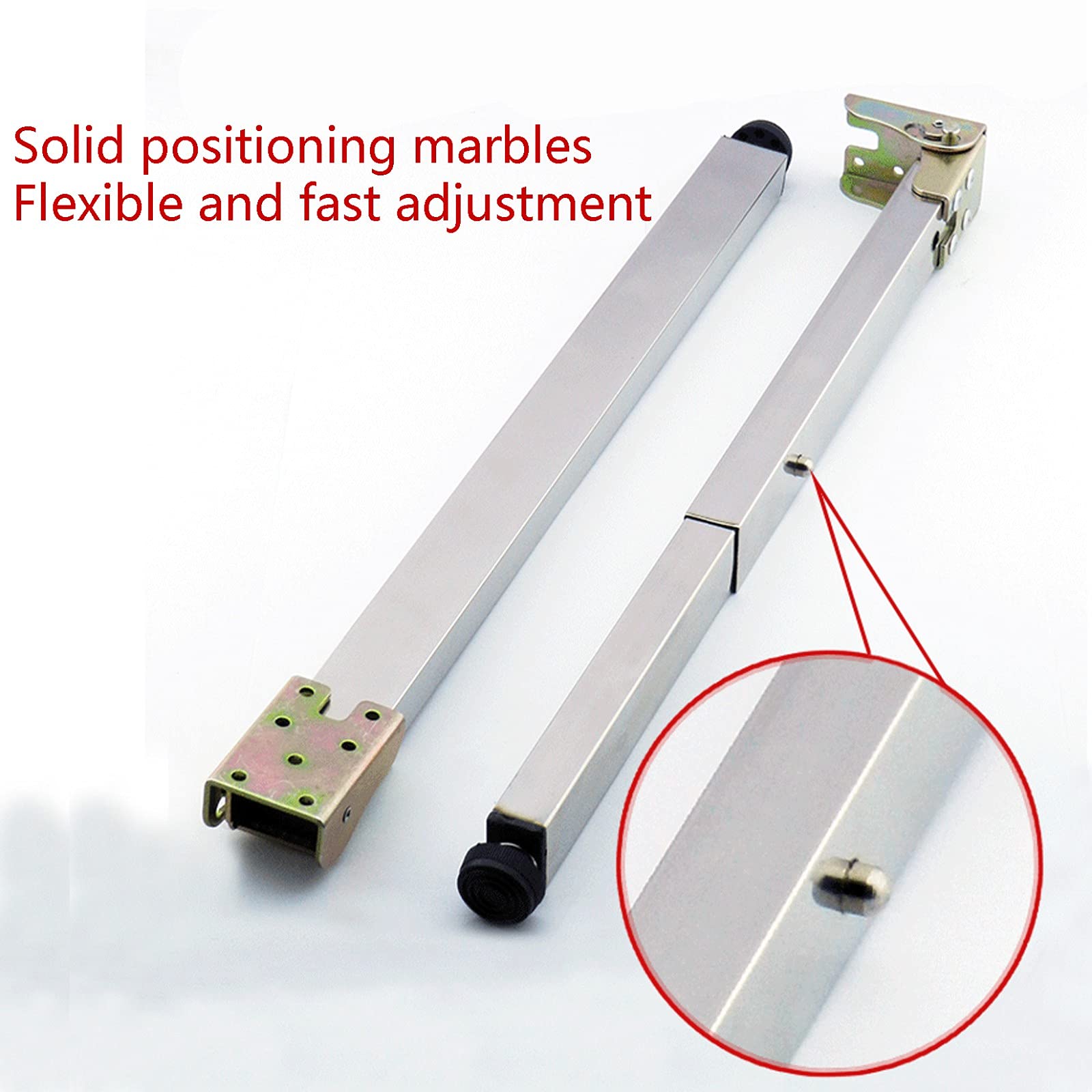 1 pieza Pata Extensibles de Mesa,Patas de Soporte,Patas de Escritorio de Barra Telescópica Plegables,Ajustables Patas de Muebles de Acero Inoxidable,Altura opcional 50-130 cm(Size:95cm(37.5in))