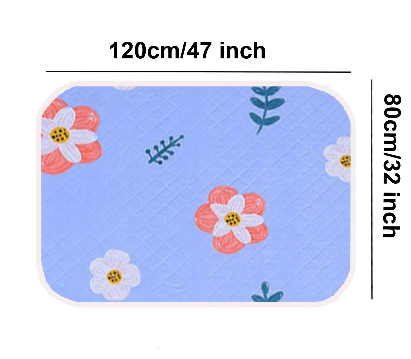 KAKOLOPT Rabbit Hamster Guinea Pig Cage Liners Absorbent Reusable Washable Pet Mats Chinchillas Bedding Pet Potty Training Pads for Small Animals Chinchilla Bunny Hamster Liners (47"x32") - Image 2