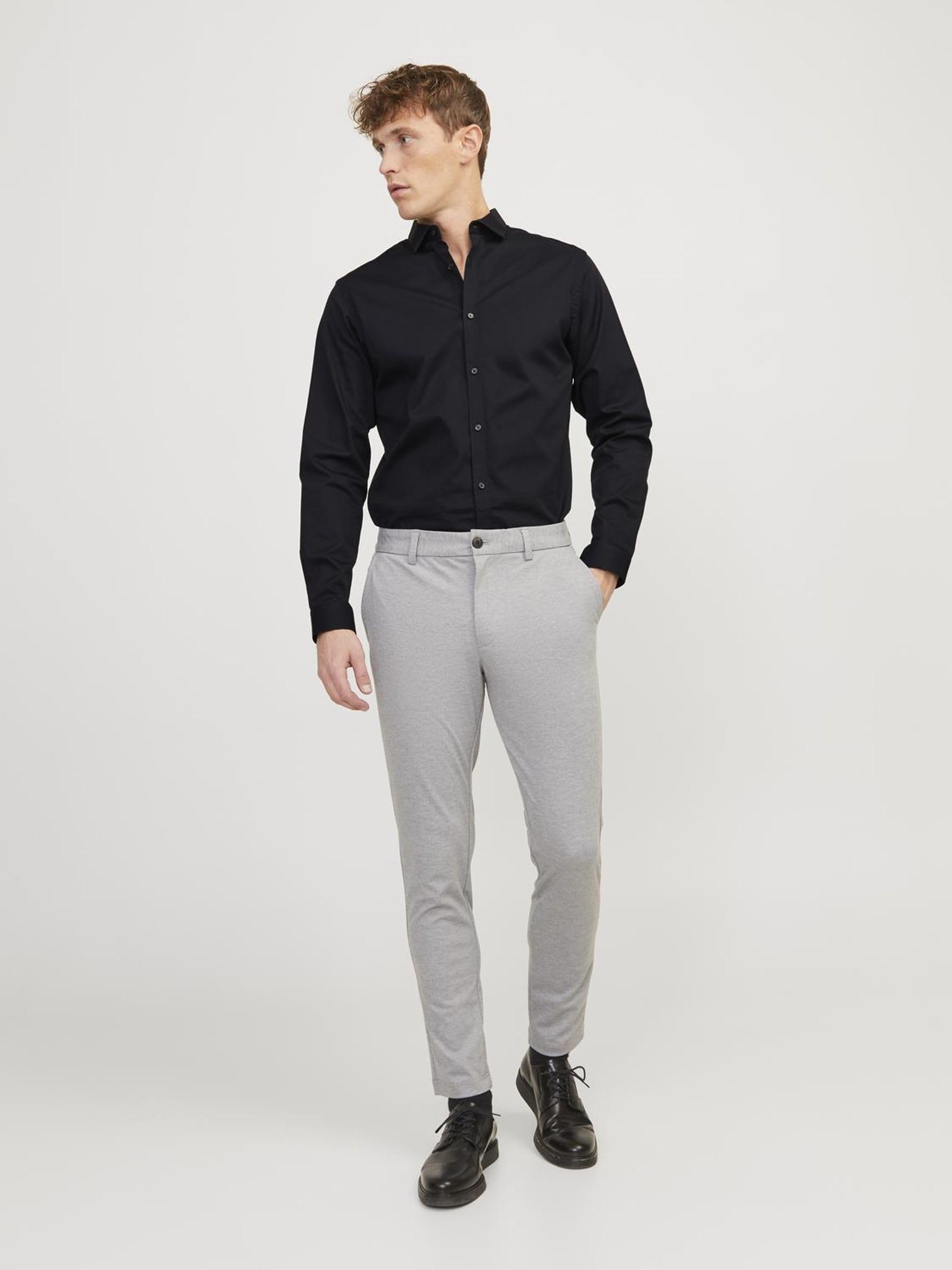 JACK & JONES Męska koszula z długim rękawem Jprblacardiff L/S Noos, czarny, XXL