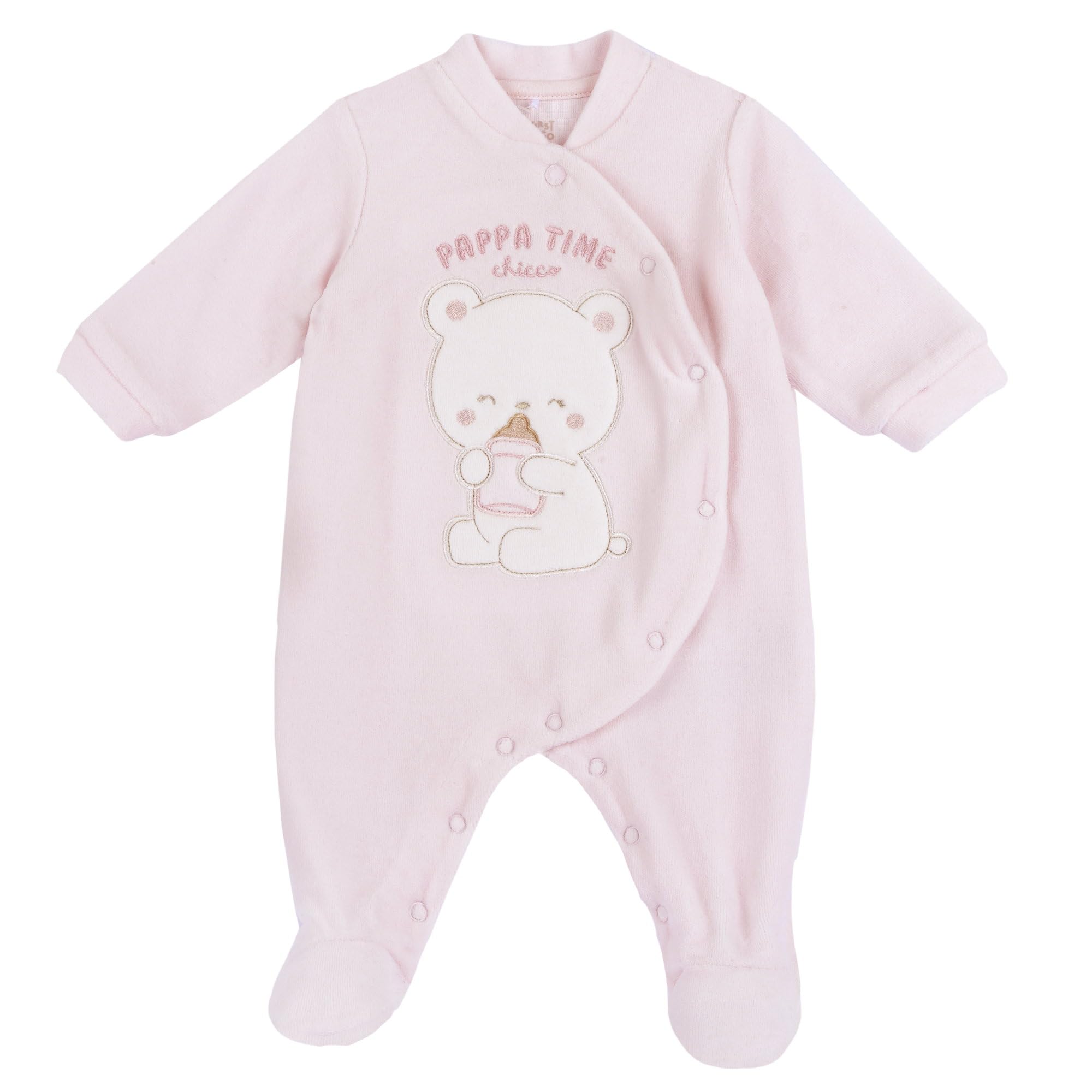 Chicco, Tutina Neonata, con Comoda Apertura Frontale con Bottoncini, in Calda e Morbida Ciniglia, Lavabile in Lavatrice, Abbigliamento Neonata 0-24 Mesi, Idea Regalo Nascita, Designed in Italy