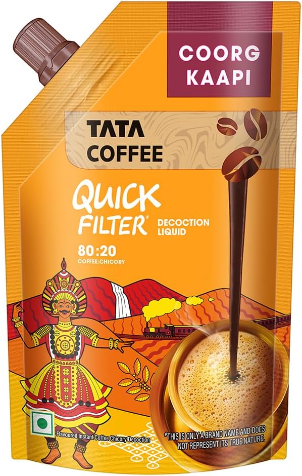 Tata Coffee Coorg Kaapi Quick Filter Decoction Liquid | Filter Coffee Like Experience | Easy to Prepare | 200 ml