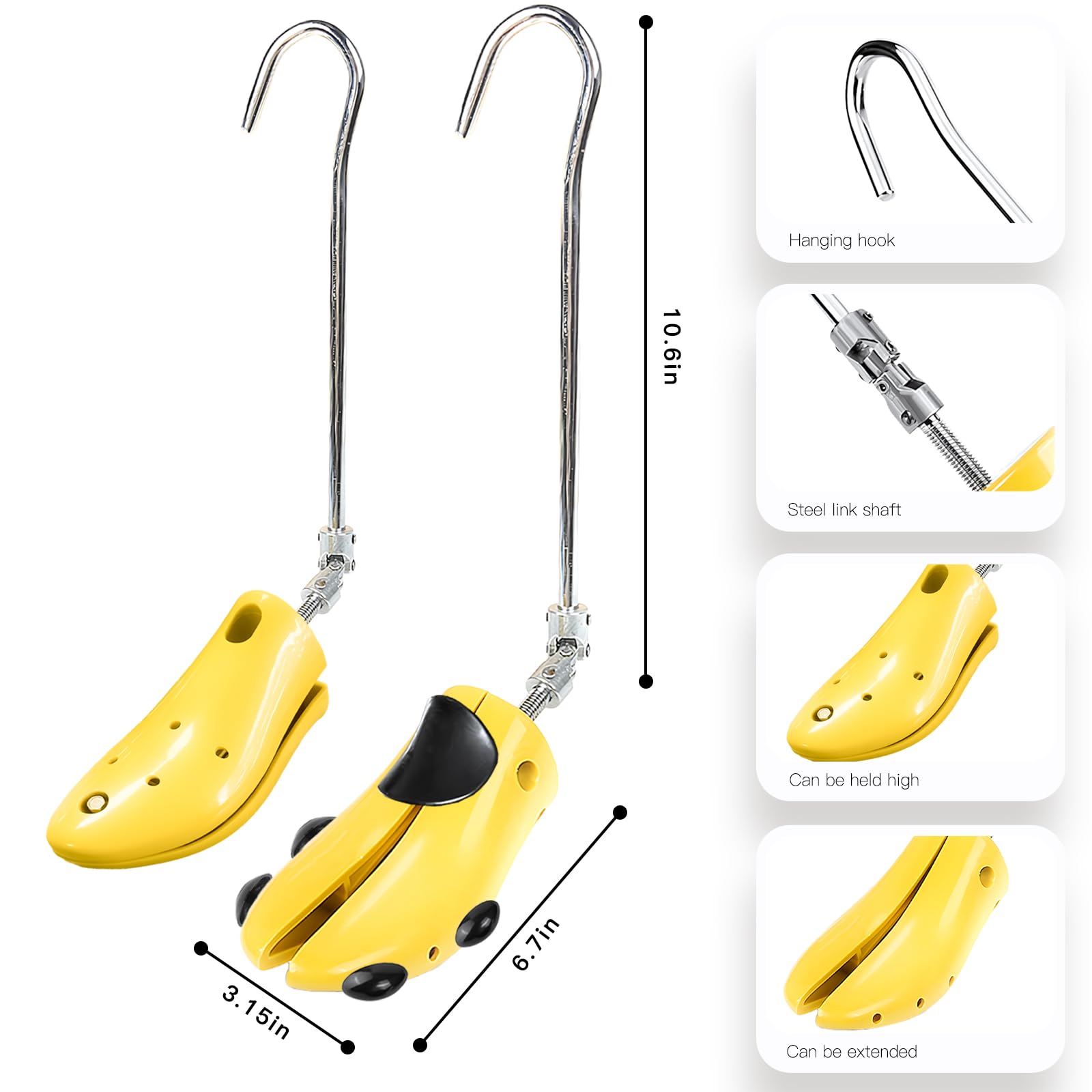 JJDPARTS Barella per stivali da cowboy, barella regolabile per stivali da donna e uomo, piedi larghi, collo del piede alto e punta larga, taglia da uomo 40-46, taglia 40-46
