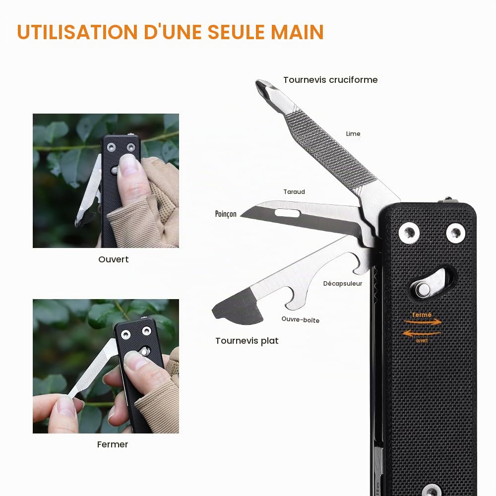 Roxon KS2E Elite - Outil DIY multifonctionnel avec 13 outils intégrés