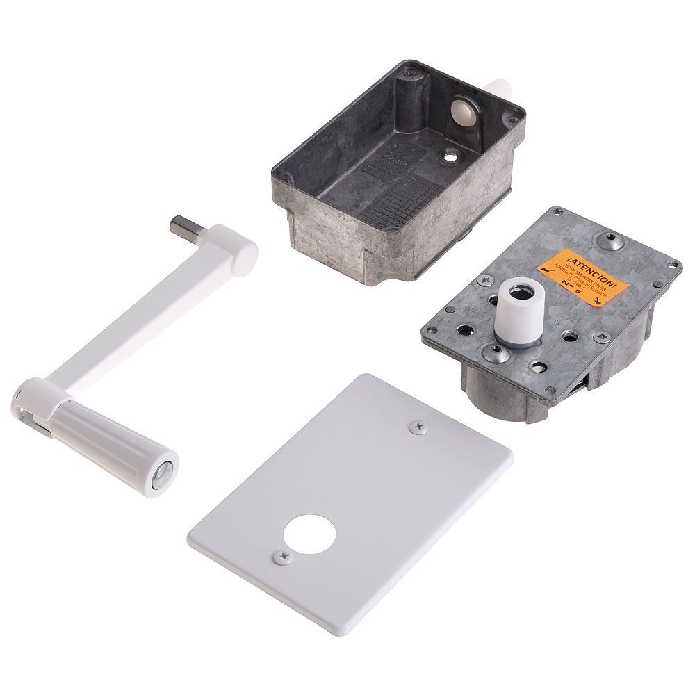 WOLFPACK 5250255 – Manivelle de Levage à encastrer, pour volet, Blanc Extra Large