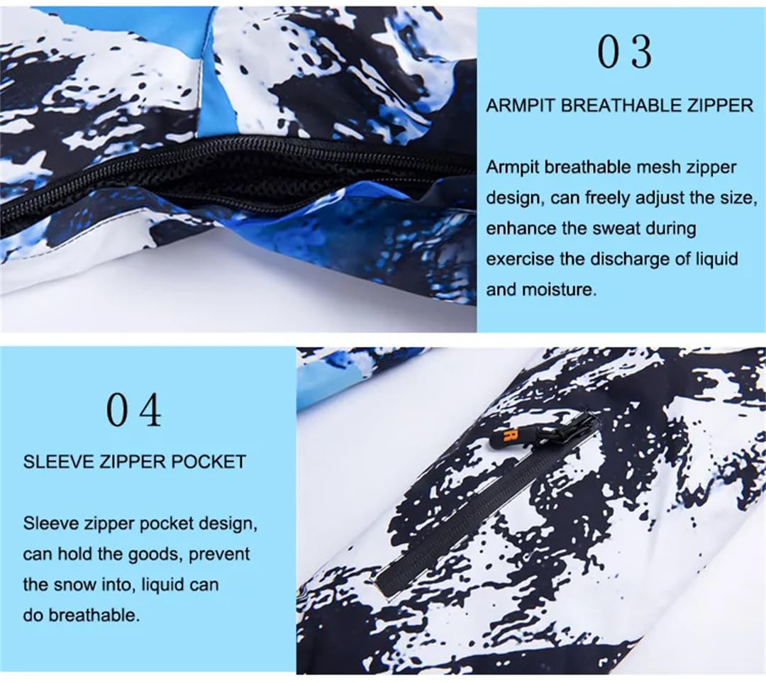 Conjunto De Chaqueta De Esquí Cálida Impermeable A Prueba De Viento De Invierno Para Hombre + Conjunto De Trajes De Snowboard Para Esquí