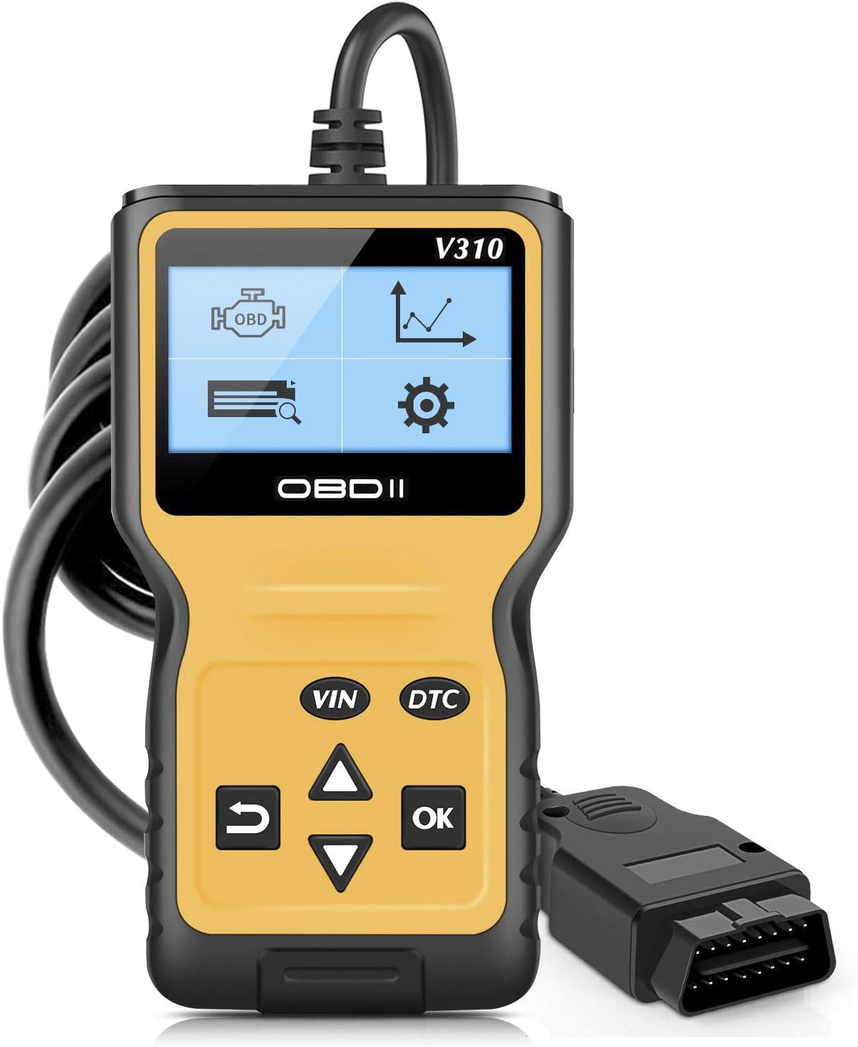 Powcan OBD OBD 2 Scanner Enhanced Universal OBD1 OBD2 Code Reader Car Diagnostic Tool Auto Diagnostic Scanner Automotive Engine Fault Diagnostic Scan Tool for All OBD II Protocol Cars Since 1996
