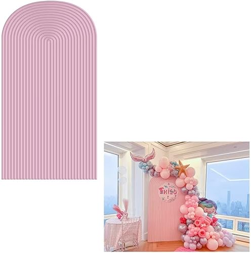 Miniatura 6 de Cubierta de fondo de arco con patrón de ondas cian verde pastel para fiesta de cumpleaños, boda, baby shower, decoraciones de Chiara, cubiertas de