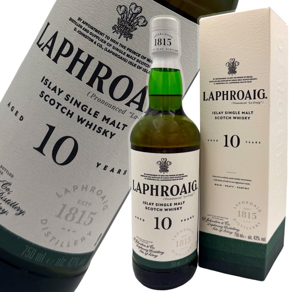 Amazon.co.jp: ラフロイグ 10年 750ml 43度 [並行輸入品] : 食品・飲料