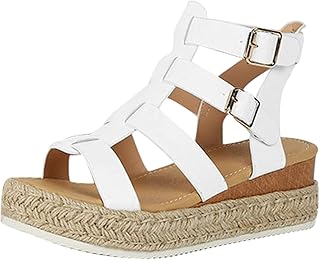 white platform gladiator sandals