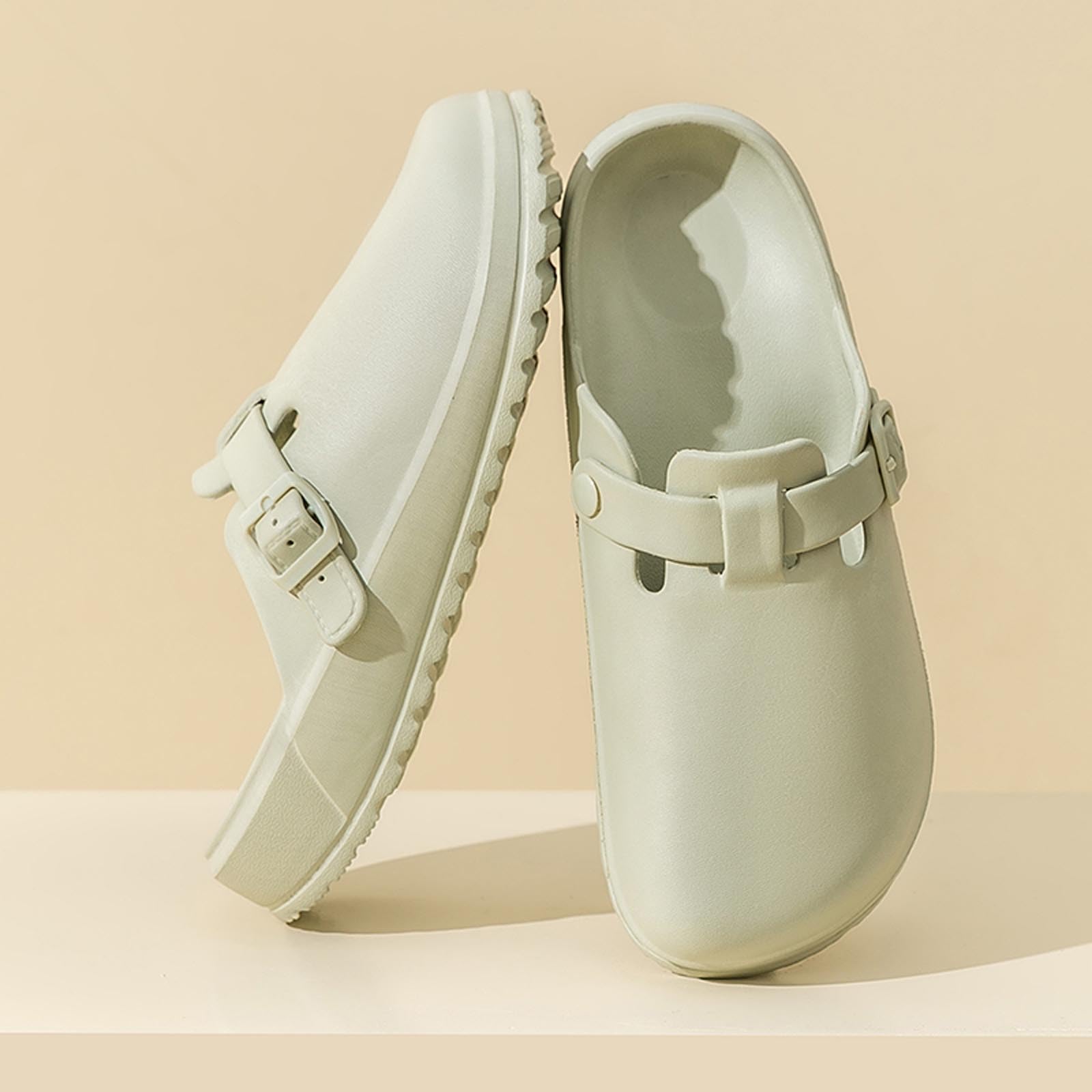Damen Gartenschuhe Bequeme Leichte Clogs Pantoletten mit Druck-Design, für Küche, Garten, Innen & Außen