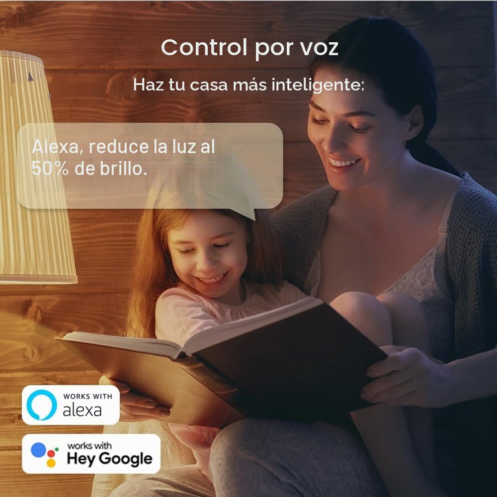 Tapo – Bombilla LED multicolor inteligente Wi-Fi, casquillo E27, compatible con Alexa y Google Home, 806 lúmenes, 8.3W, sin necesidad de concentrador, control remoto/app