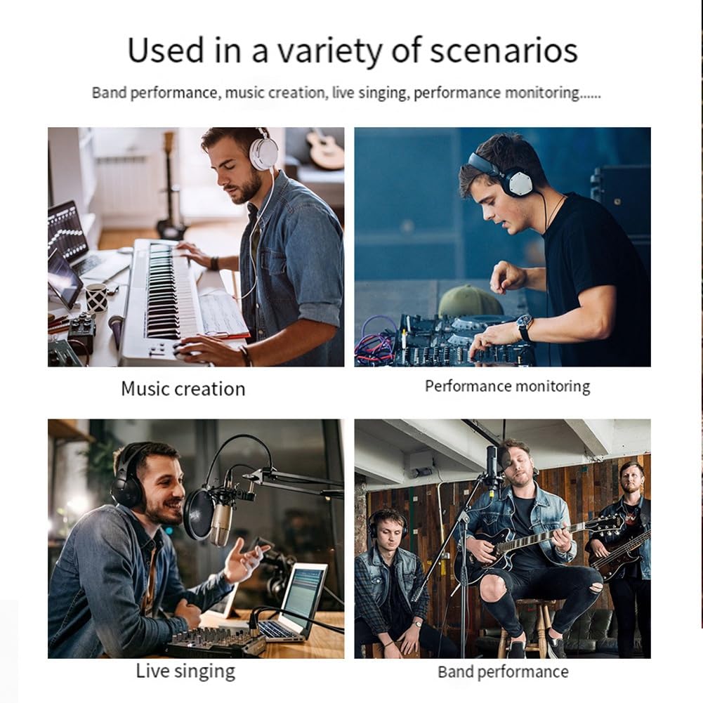 Bloepum 1 Piece XLR to 3.5mm Headphone Amplifier Converter Black & Silver with Aluminum Alloy Body for Stage Performance