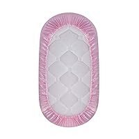 Vista 5 de Pro Goleem Sábana de satén para moisés, ideal para el cabello del bebé, sensación de seda suave para almohada o colchón de moisés o cuna, para Rosa