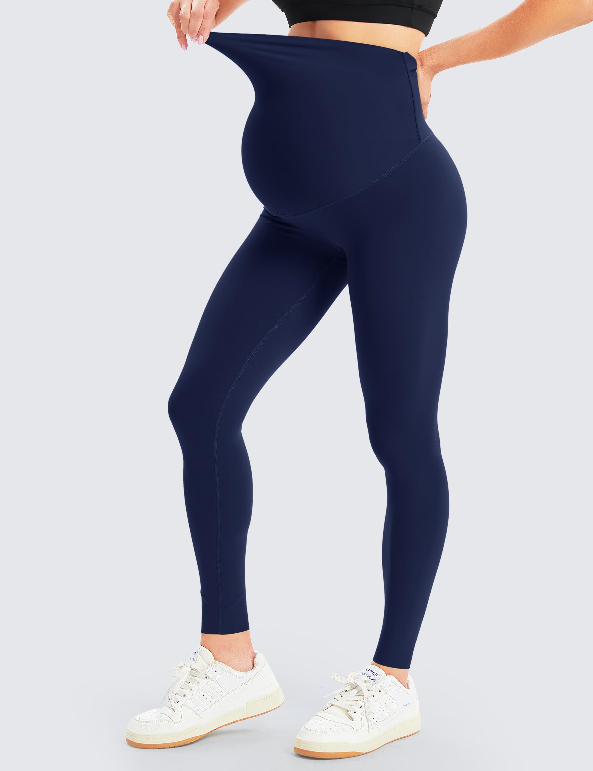 BONVIGOR Leggings de maternidad para mujer, leggings de entrenamiento para embarazo, longitud completa, pantalones de yoga para embarazadas