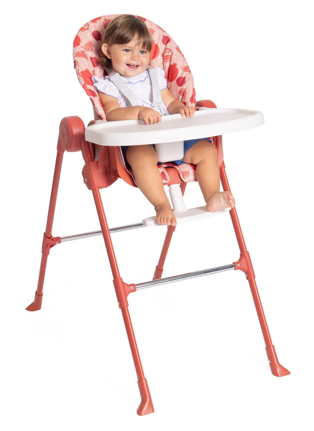 Chicco Polly Essential Wysokie Krzesełko Dla Dzieci od 0 miesięcy do 15 kg, Wysokie krzesełko z odchylanym oparciem, Regulacja wysokości, Kompaktowe składanie, Tapicerka z recyklingu