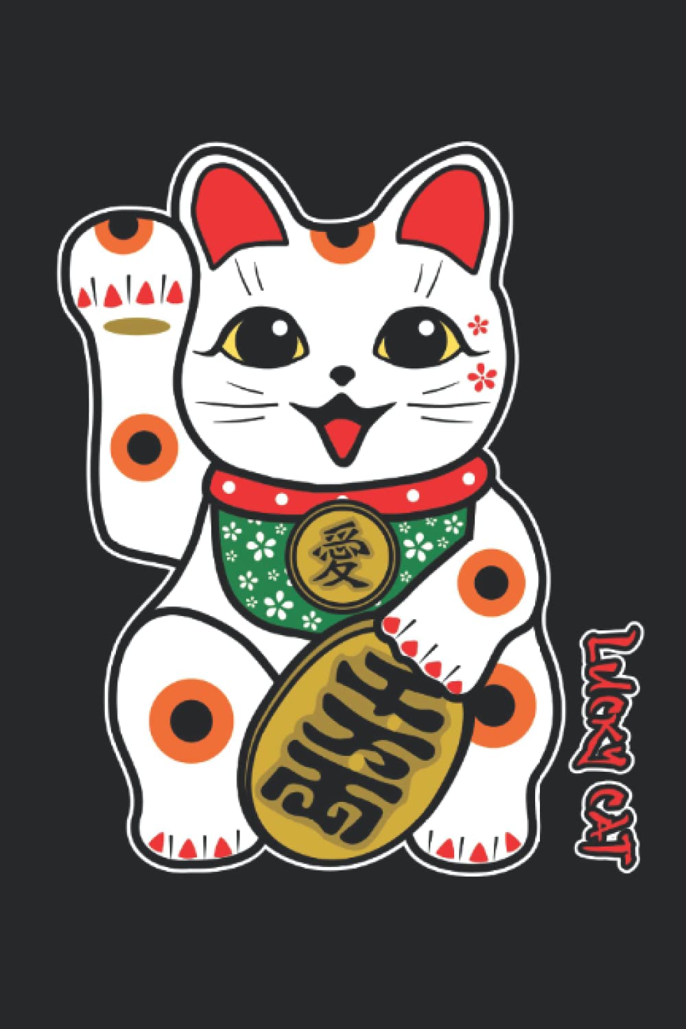 Lucky Cat: Notebook Journal Diary 120 Lined Pages 6x9 Travel Size Maneki-Neko Japanese Good Luck