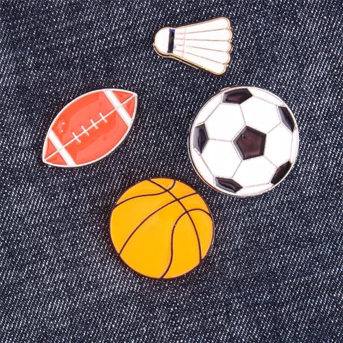 Image of MALOYANVE Basketball Stands Brooch Pin for Men Women Creative Fashion Enamel Sport Theme Pin Basketball Hoops Label Pin Badges Jacket Shirts Bag Decor