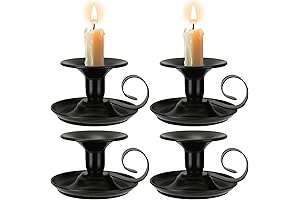Retro Iron Taper Candle Holder Set of 4