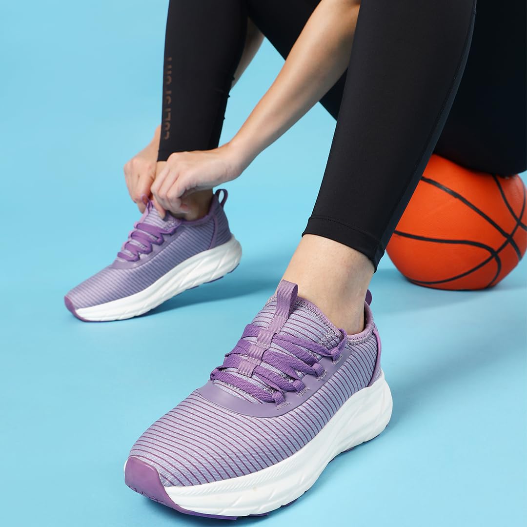 AVANT Women's Sapphire Running Shoes-Superior Traction,Anti Skid, Lightweight, Multi Directional Flexibility, Enhanced Cushioning, Sports Footwear (AVWSH022CL01UK5_Purple_UK 5) 2
