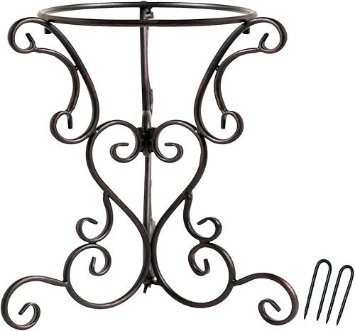 Soporte de globo mirador, soporte de bola de observación para globos de 8 a 12 pulgadas, soporte de exhibición de globo de metal negro para jardín