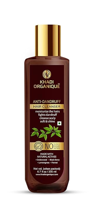 Khadi Organique Anti Dandruff Hair Shampoo | Cleanser NO SLS & PARABEN For Fight Dandruff & Cleansing Scalp 200 ML