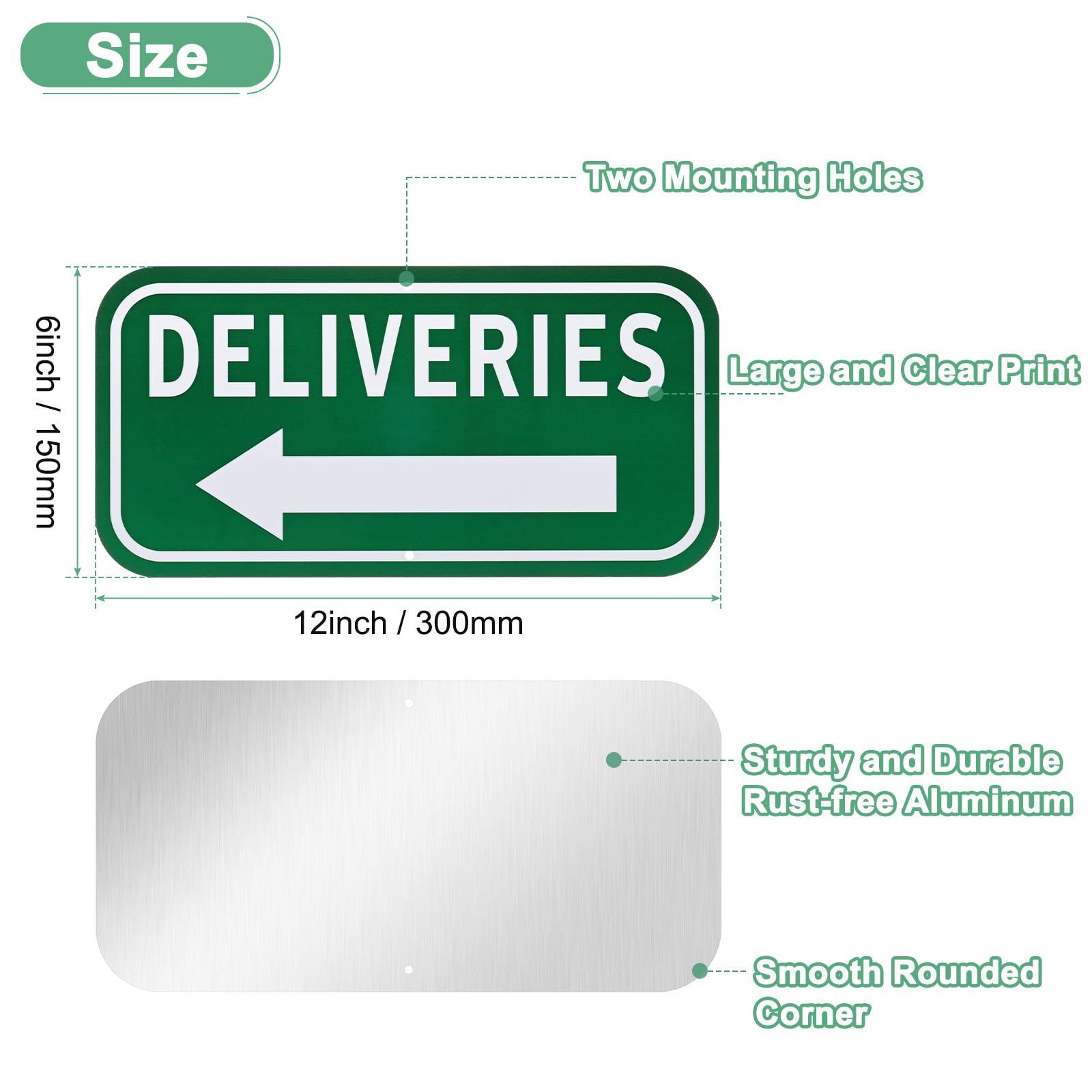 M METERXITY 1-Pack Deliveries Sign with Lift Arrow - Image 2