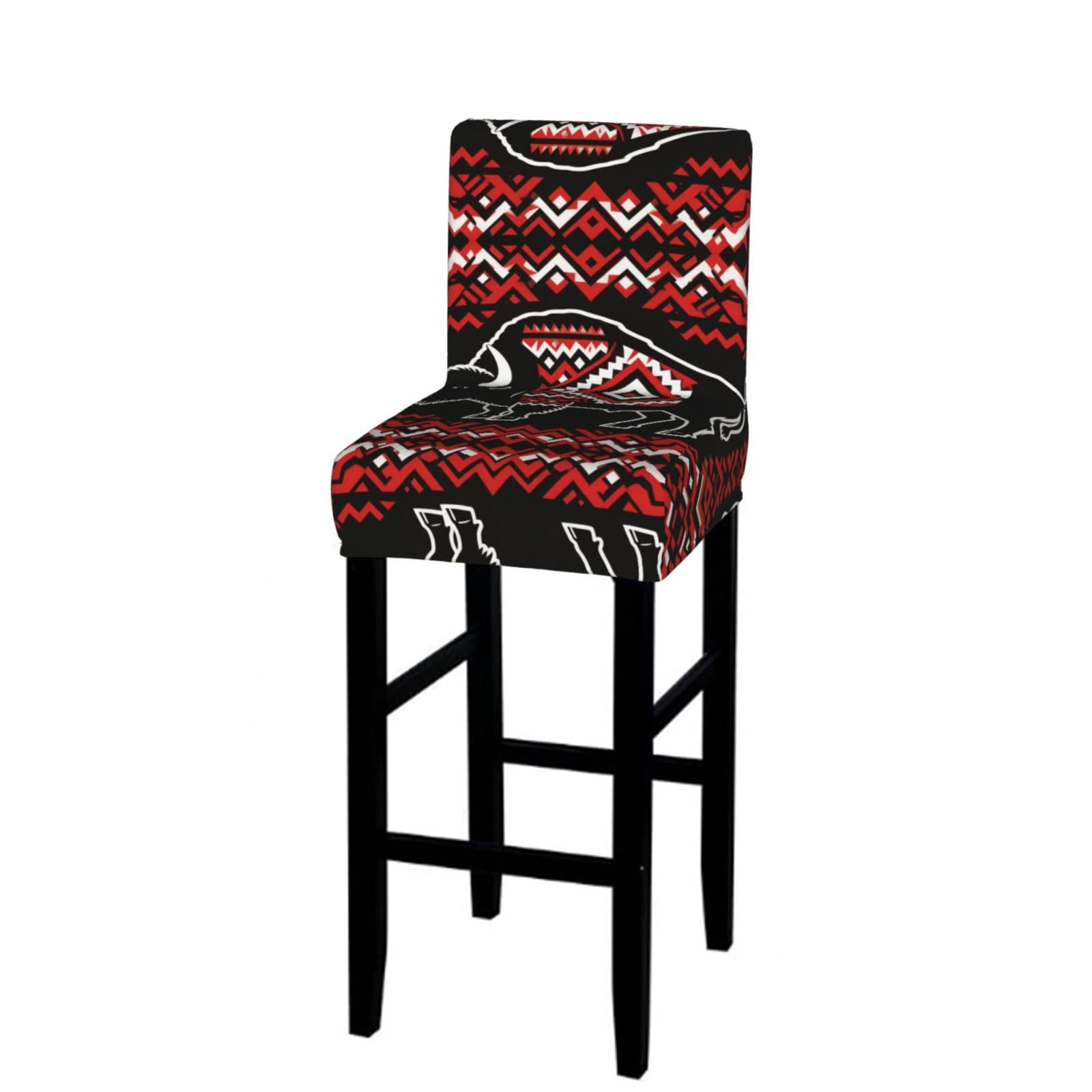 CNTDBU Bison Totem Art Bar Stool Cover-Stretchy Chair Slipcover for Kitchen