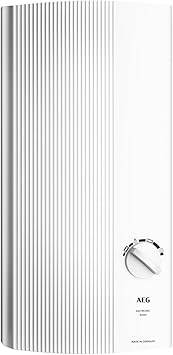 AEG DDLE Basis Electronic Instantaneous Water Heater 18/21/24 kW, Switchable, Continuous Temperature Selection with 4 Application Symbols, Fixed Connection 400 V, VDE Tested, 222390
