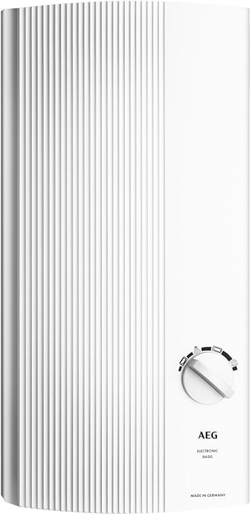 AEG DDLE Basis Electronic Instantaneous Water Heater 18/21/24 kW, Switchable, Continuous Temperature Selection with 4 Application Symbols, Fixed Connection 400 V, VDE Tested, 222390