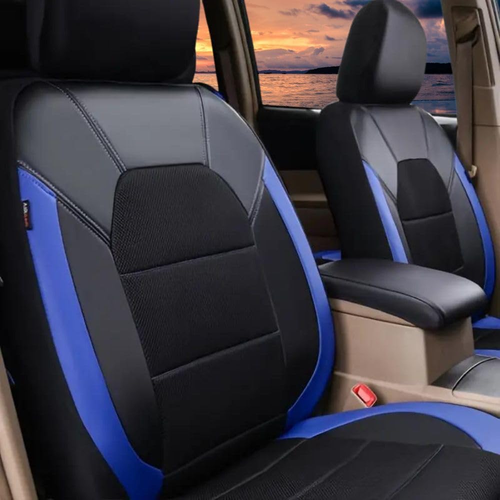 2Pcs Housse Siege Voiture pour Citroen e-C3/e-C4/e-Berlingo/e-SpaceTourer Berlingo/SpaceTourer, Confortable Respirant Protection Couvre Sieges siège Avant Protections Accessoires,Blue