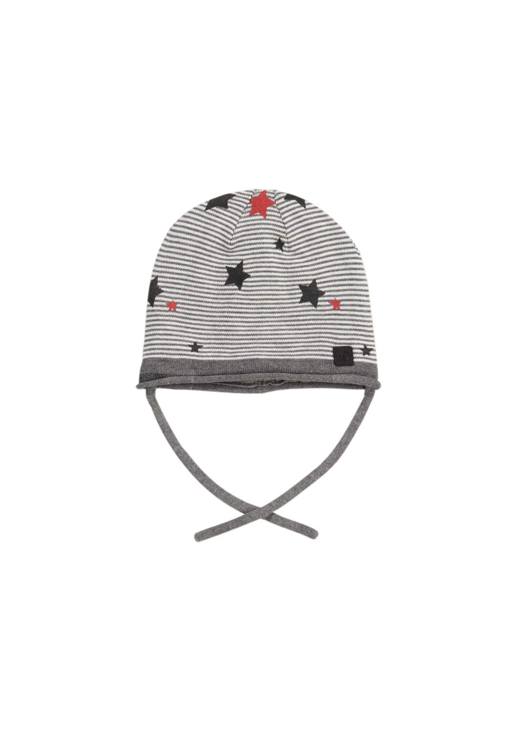 s.Oliver Baby Boys 59.909.92.2263 Hat Not Applicable, Grey (Dark Grey Melange AOP B), 41/43 (Manufacturer Size: 39-43)