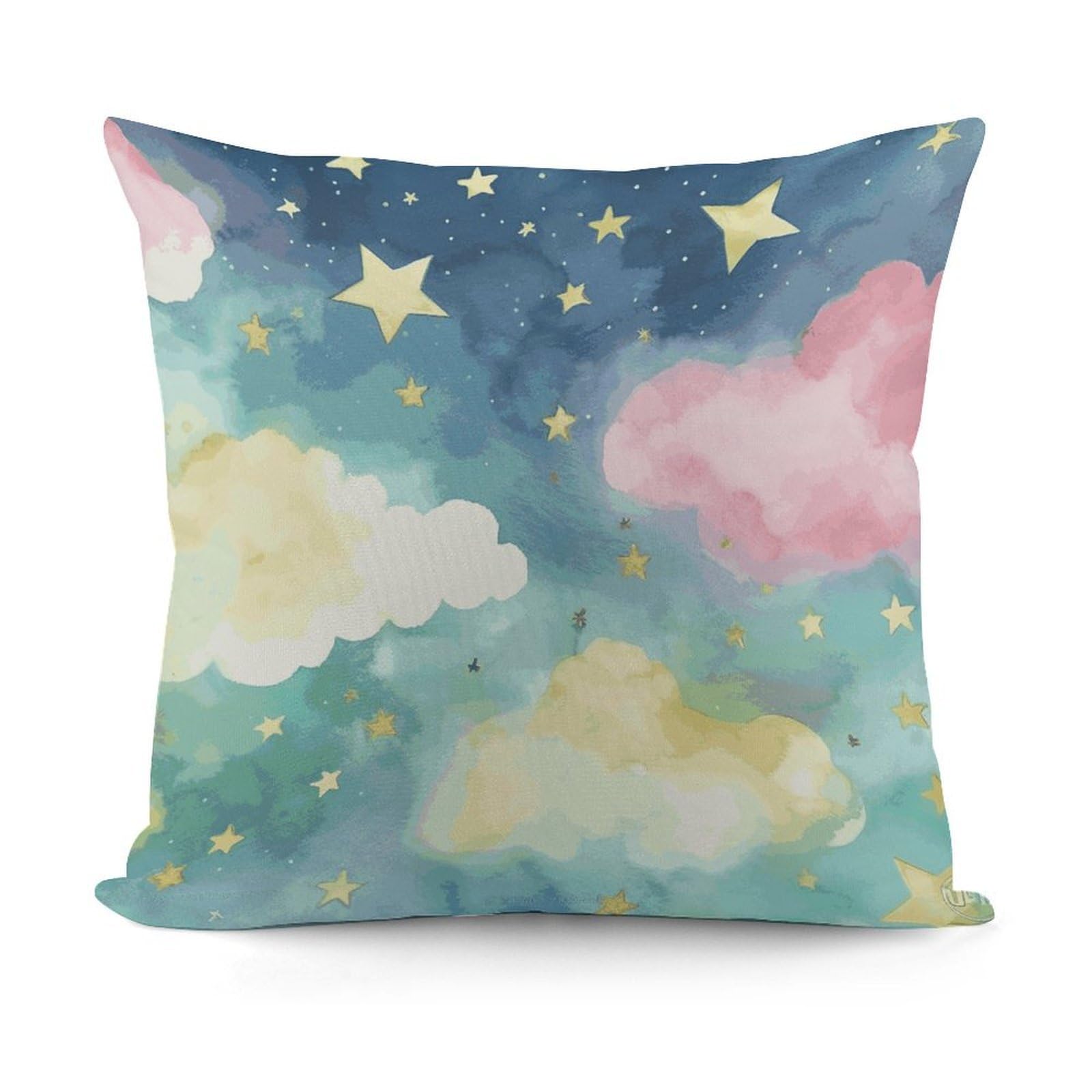 Adfgyerh Style Stars Watercolor Sky Decorative Pillow Covers, Throw Pillow Covers Soft For All Seasons, Pillowcases For Couch Living Room Sofa Bedroom 18X18 Inch